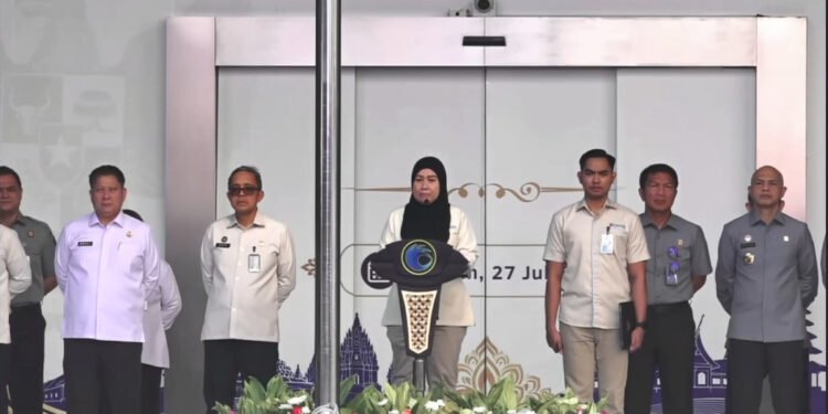 Hadiri Apel Bersama Nasional, Kanwil Kemenkum NTT Perkuat Komitmen ASN Berintegritas