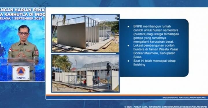 BNPB Segera Bangun Huntara bagi Warga Terdampak Gempa 7,7 M di NTT